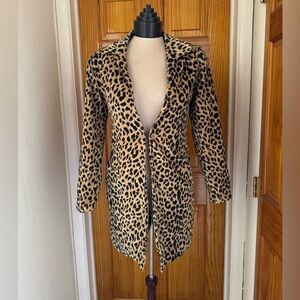 Cache Leopard Print Coat